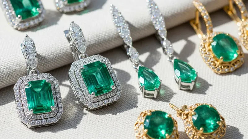 Types de boucles d'oreilles en émeraude : guide complet